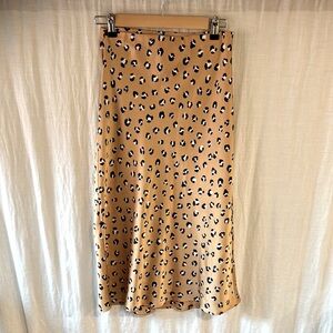 NWT Animal Print Midi Skirt - XS/26”